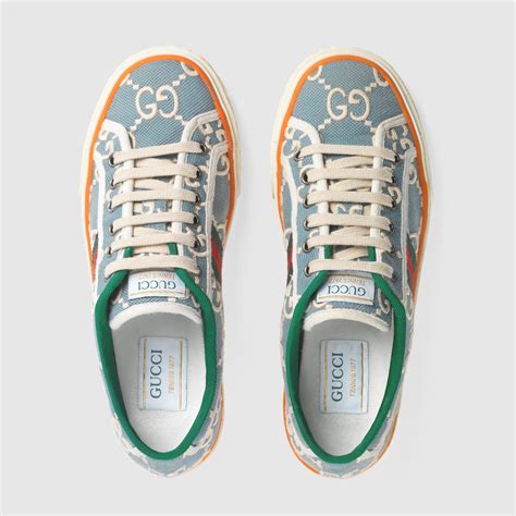 blue gucci tennis shoes|gucci tennis shoes for women.